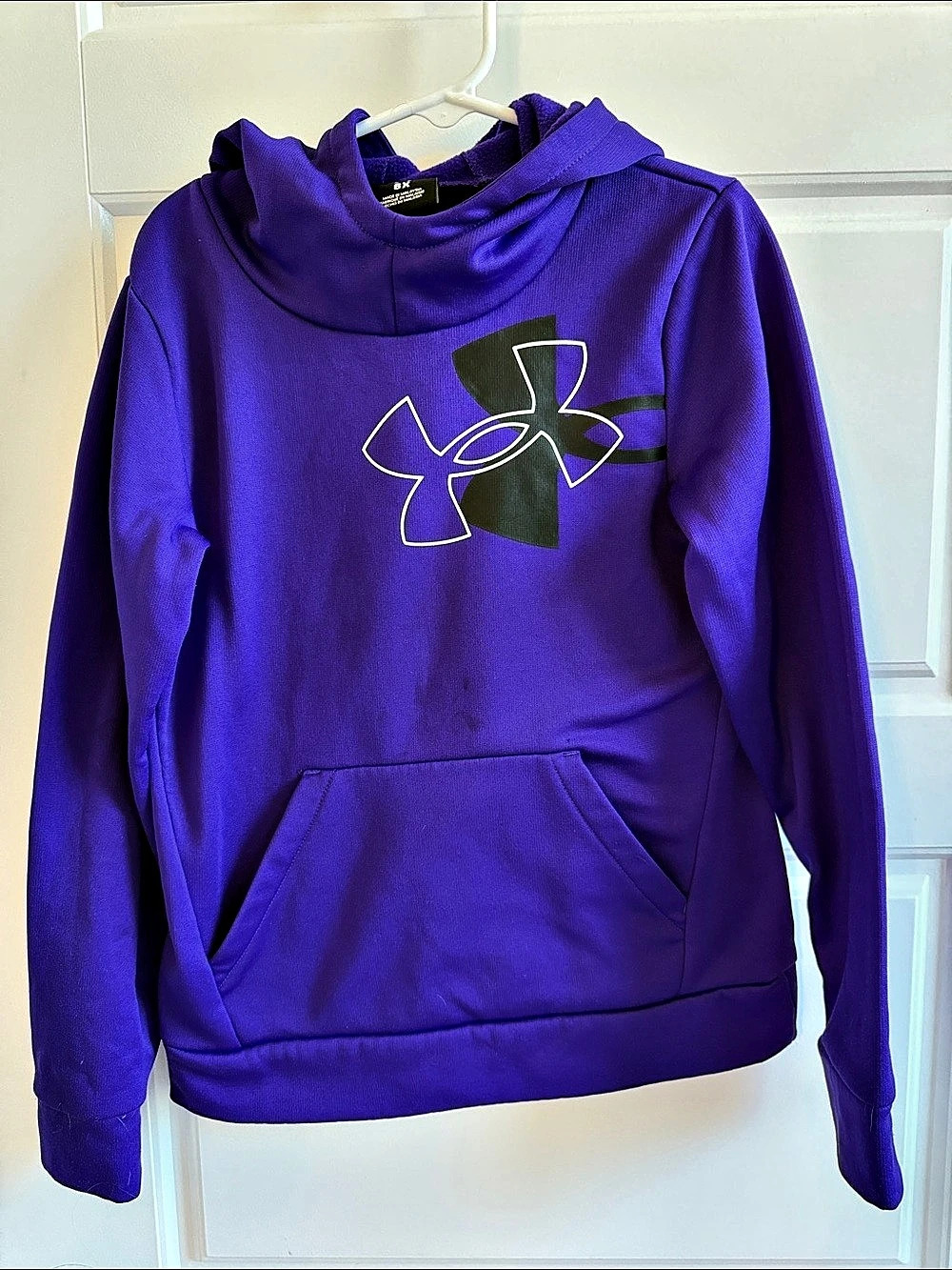 Under Armour Big Logo Fleece Hoodie Girls Purple 6X